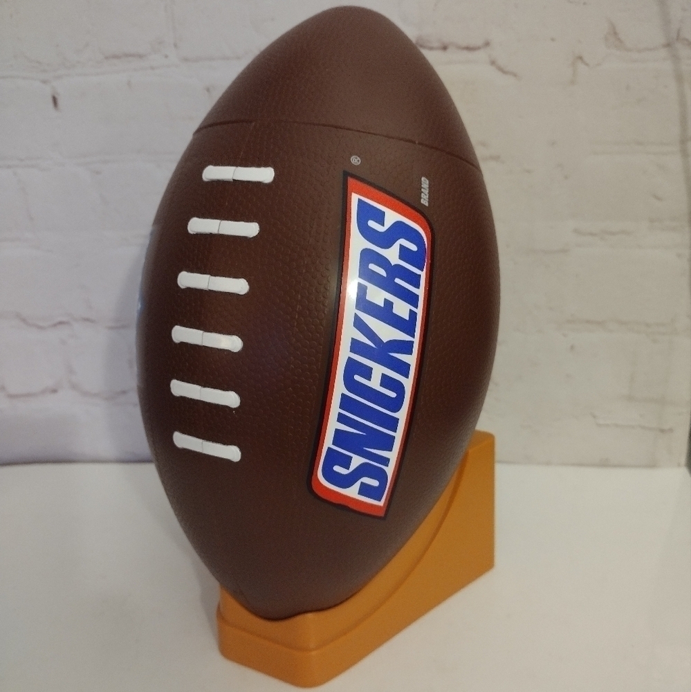2003 NFL Snickers Football Candy Dish on Stand